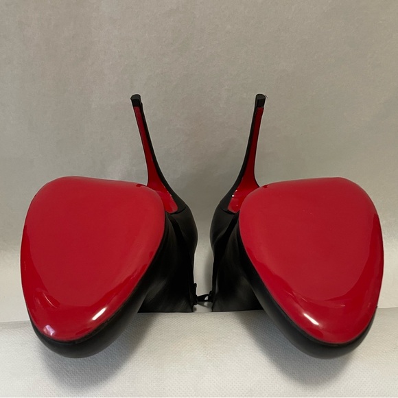 Christian Louboutin Bellisima  100mm , 1/4 inch platform bootie kid leather EU38 - Picture 7 of 16